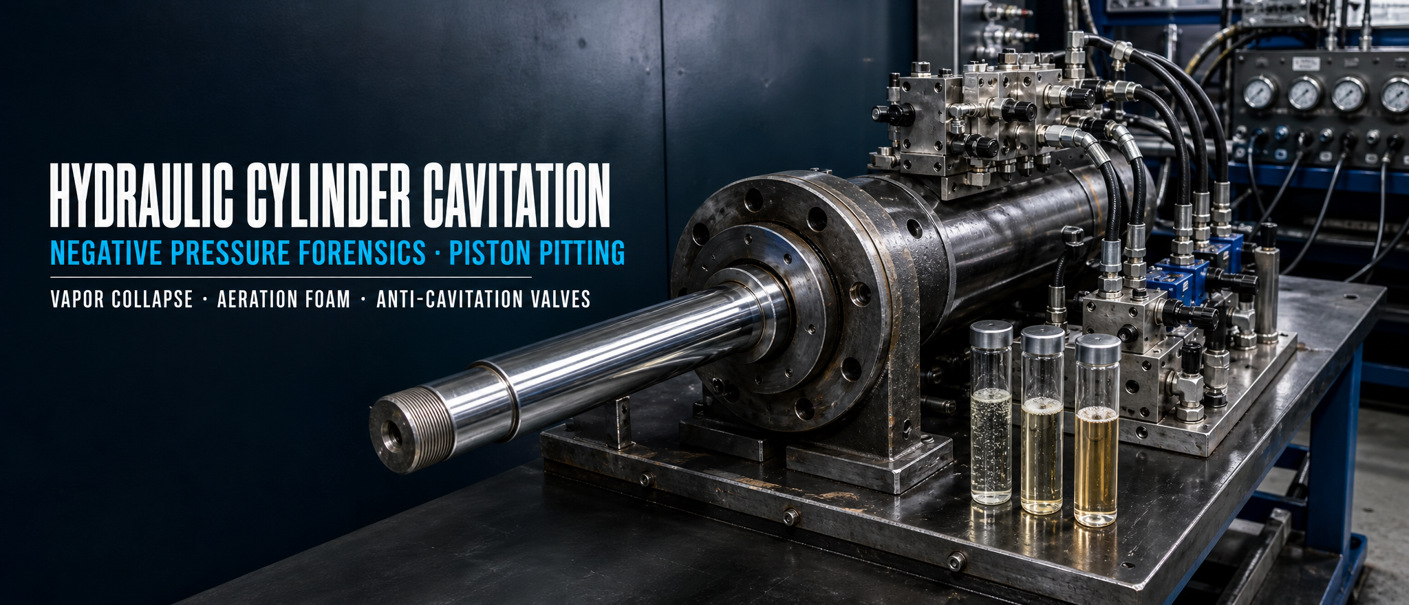 हाइड्रोलिक सिलिन्डर cavitation र वातन: नकारात्मक दबाव र पिस्टन पिटिंग मा कार्यशाला फोरेंसिक्स