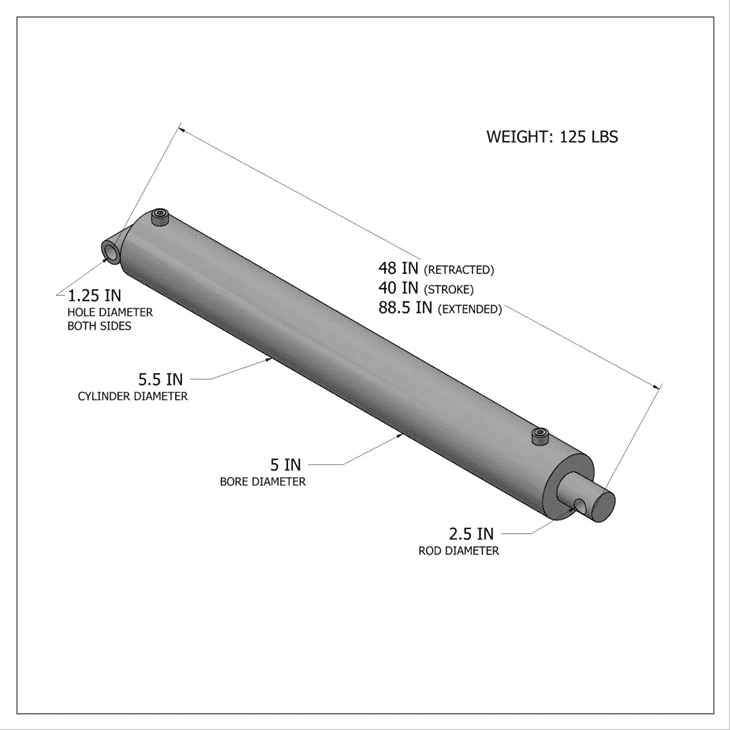 हाइड्रोलिक गैर-बाइपास सिलिन्डर