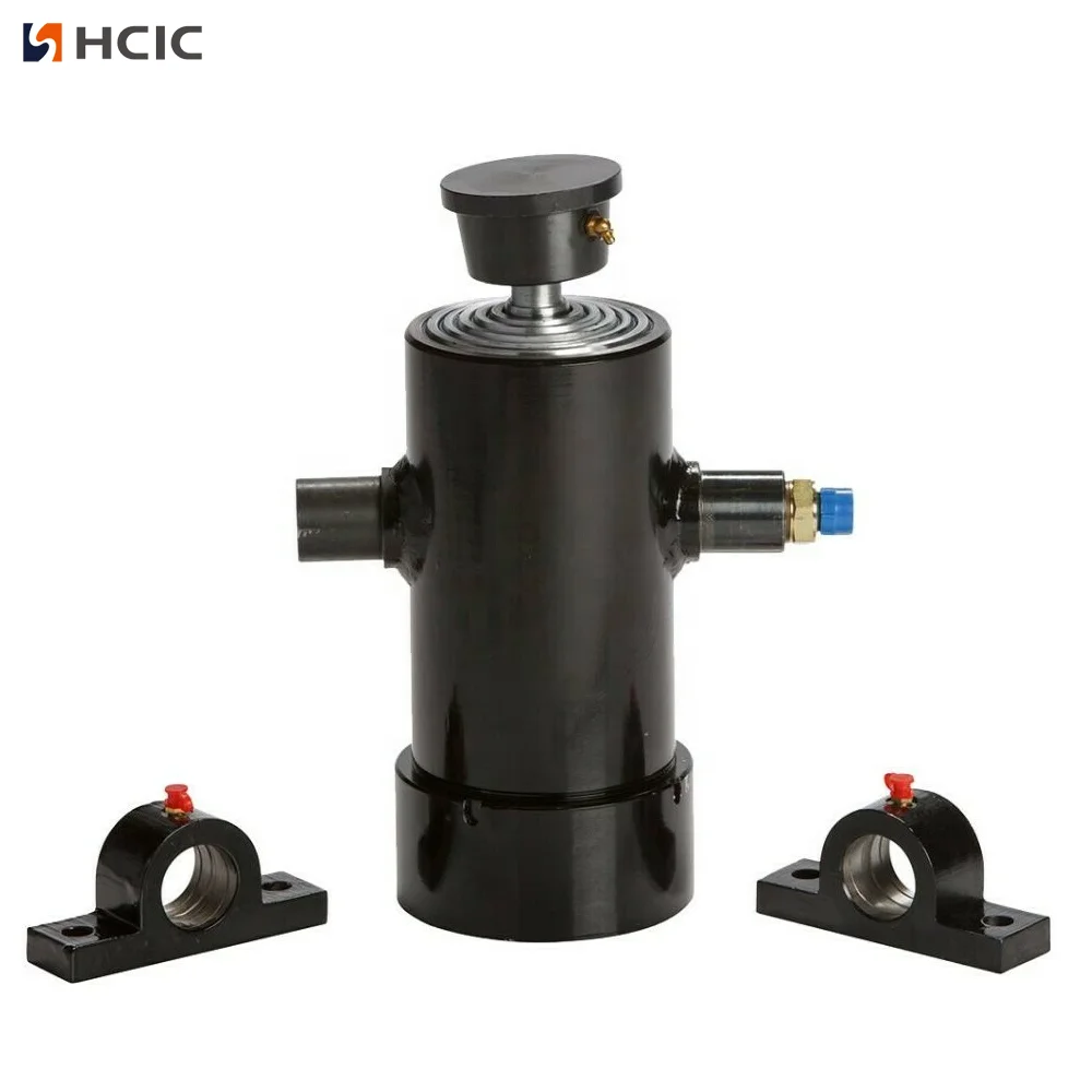 टिल्टिङ ट्रेलर चेसिस सानो टेलिस्कोपिक हाइड्रोलिक सिलिन्डर